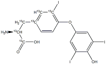 3,3',5'-Triiodo-L-thyronine-13C6 Structure