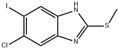 6-chloro-5-iodo-2-(Methylthio)-1H-benziMidazole Struktur