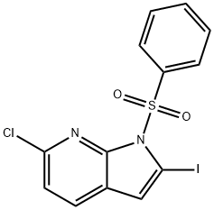1-(Phenylsulphonyl)-6-chloro-2-iodo-7-azaindole|1-(苯磺?；?-6-氯-2-碘-1H-吡咯并[2,3-B]吡啶