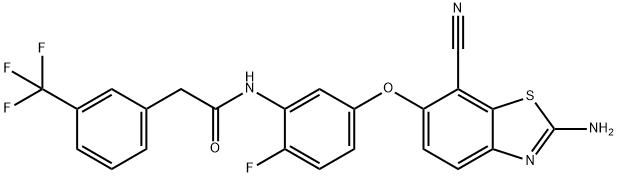 N-(5-(2-aMino-7-cyanobenzo[d]thiazol-6-yloxy)-2-fluorophenyl)-2-(3-(trifluoroMethyl)phenyl)acetaMide