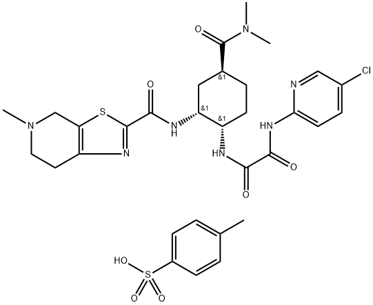 Edoxaban tosylate monohydrate Structure