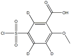 5-Chlorosulfonyl-2-Methoxybenzoic Acid-d3 Struktur