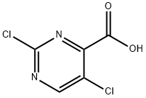 2,5-dichloropyrimidine-4-carboxylic acid Struktur