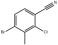 4-broMo-2-chloro-3-Methylbenzonitrile Struktur