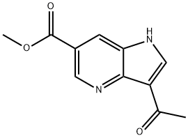 3-Acetyl-4-azaindole-6-carboxylic acid Methyl ester Struktur