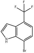 7-bromo-4-(trifluoromethyl)-1H-indole Struktur