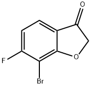 7-broMo-6-fluoro-2-hydrobenzo[b]furan-3-one Struktur