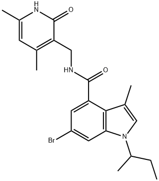 1H-Indole-4-carboxaMide,6-broMo-N-[(1,2-dihydro-4,6-diMethyl-2-oxo-3-pyridinyl)Methyl]-3-Methyl-1-(1-Methylpropyl)-