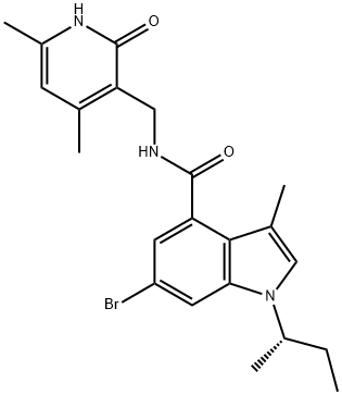 1H-Indole-4-carboxaMide, 6-broMo-N-[(1,2-dihydro-4,6-diMethyl-2-oxo-3-pyridinyl)Methyl]-3-Methyl-1-[(1S)-1-Methylpropyl]-