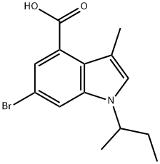 1H-Indole-4-carboxylic acid, 6-broMo-3-Methyl-1-(1-Methylpropyl)-