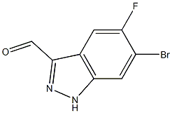 6-BroMo-5-fluoro-1H-indazole-3-carboxaldehyde Struktur