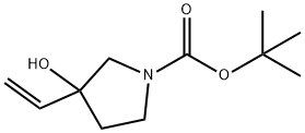 tert-butyl 3-hydroxy-3-vinylpyrrolidine-1-carboxylate Struktur