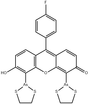 4,5-Bis(1,3,2-dithiarsolan-2-yl)-9-(4-fluorophenyl)-6-hydroxy-3H-xanthen-3-one|