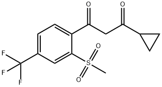 1-Cyclopropyl-3-[2-(Methylsulfonyl)-4-(trifluoroMethyl)phenyl]-1,3-propanedione Struktur