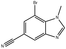 7-BroMo-1-Methyl-1,3-benzodiazole-5-carbonitrile Struktur