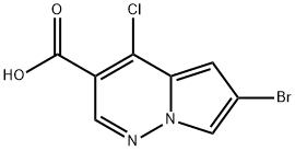 6-BroMo-4-chloro-pyrrolo[1,2-b]pyridazine-3-carboxylic Acid, 1416439-85-4, 結(jié)構(gòu)式