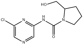 2-HydroxyMethyl-pyrrolidine-1-carboxylic acid (6-chloro-pyrazin-2-yl)-aMide Struktur