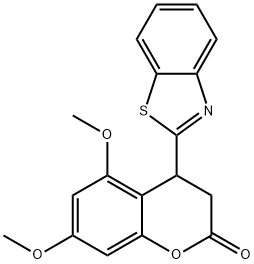 4-(benzo[d]thiazol-2-yl)-5,7-diMethoxychroMan-2-one Struktur