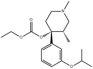 Carbonic acid, (3S,4R)-1,3-diMethyl-4-[3-(1-Methylethoxy)phenyl]-4-piperidinyl ethyl ester (9CI) Struktur