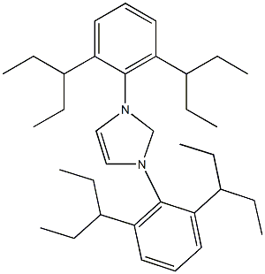 1,3-Bis[2,6-bis(1-ethylpropyl)phenyl]iMidazoliuM chloride Struktur