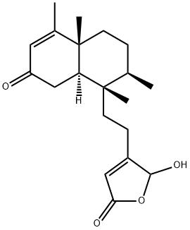 5-羥基-4-[2-(1,2,3,4,4A,7,8,8A-八氫-1,2,4A,5-四甲基-7-氧代-1-萘基)乙基]-2(5H)-呋喃酮 結(jié)構(gòu)式