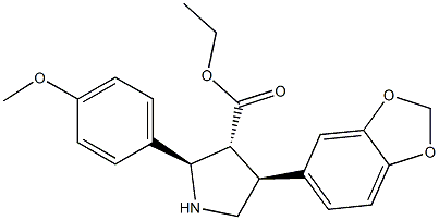 Ethyl (2R,3R,4S)-2-(4-Methoxyphenyl)-4-[3,4-(Methylenedioxy)phenyl]pyrrolidine-3-carboxylate Struktur