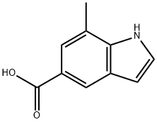 1H-INDOLE-5-CARBOXYLIC ACID, 7-METHYL-, 180624-00-4, 結構式