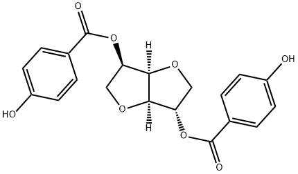 Bis(4-hydroxybenzoyl)-1,4:3,6-dianhydrosorbitol Struktur