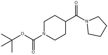 1-BOC-4-(pyrrolidinocarbonyl)piperidine Struktur