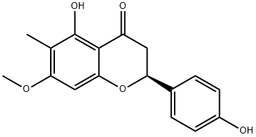 5,4'-Dihydroxy-6-methyl-7-methoxyflavanone Struktur