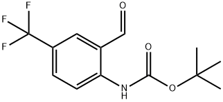 tert-butyl 4-(trifluoroMethyl)-2-forMylphenylcarbaMate Struktur
