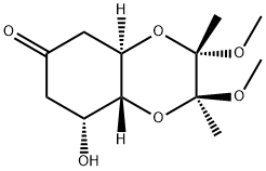 (2S,3S,4aR,8R,8aR)-Hexahydro-8-hydroxy-2,3-diMethoxy-2,3-diMethyl-1,4-benzodioxin-6(5H)-one Struktur