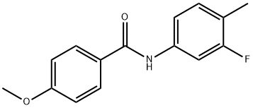 N-(3-フルオロ-4-メチルフェニル)-4-メトキシベンズアミド 化學(xué)構(gòu)造式