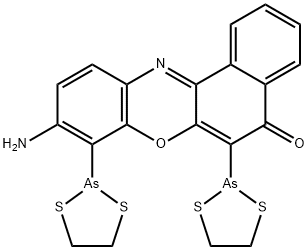 9-AMino-6,8-di-1,3,2-dithiarsolan-2-yl-5H-benzo[a]phenoxazin-5-one Struktur