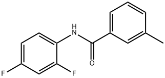 N-(2,4-二氟苯基)-3-甲基苯甲酰胺, 346720-21-6, 結(jié)構(gòu)式