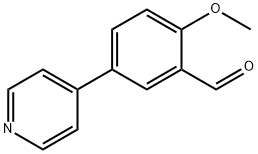 2-Methoxy-5-(pyridin-4-yl)benzaldehyde Struktur