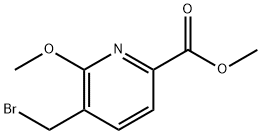 Methyl 5-(broMoMethyl)-6-Methoxy-pyridine-2-carboxylate Struktur