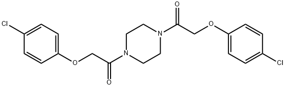 1,4-Bis-(4-chlor-phenoxyacetyl)-piperazin Struktur