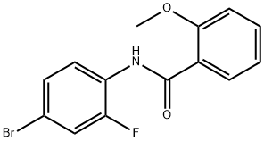 N-(4-bromo-2-fluorophenyl)-2-methoxybenzamide Struktur