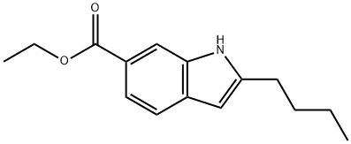 ethyl 2-butyl-1H-indole-6-carboxylate Struktur