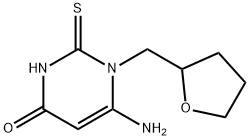 6-AMino-2,3-dihydro-1-[(tetrahydro-2-furanyl)Methyl]-2-thioxo-4(1H)-pyriMidinone Struktur