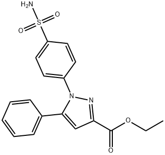5-phenyl-1-(4-sulfaMoylphenyl)-1H-pyrazole-3-carboxylic acid ethyl ester Struktur