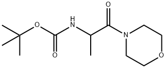 tert-Butyl N-[1-(Morpholin-4-yl)-1-oxopropan-2-yl]carbaMate Struktur