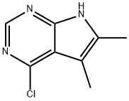 4-CHLORO-5,6-DIMETHYL-7H-PYRROLO[2,3-D]PYRIMIDINE, 82703-38-6, 結(jié)構(gòu)式