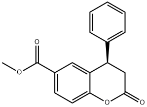 (4R)-6-Methoxycarbonyl-4-phenyl-3,4-dihydrocouMarin Struktur