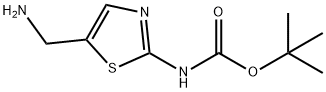 tert-butyl 5-(aMinoMethyl)thiazol-2-ylcarbaMate Struktur
