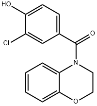 4-(3-Chloro-4-hydroxybenzoyl)-3,4-dihydro-2H-1,4-benzoxazine Struktur