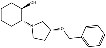 2-(3-Benzyloxy-pyrrolidin-1-yl)-cyclohexanol Struktur