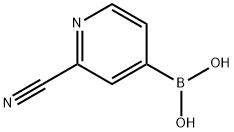 (2-cyanopyridin-4-yl)boronic acid Struktur