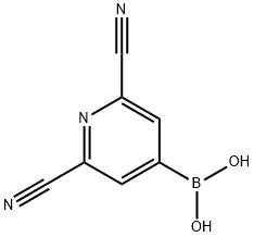 4-(4,4,5,5-tetraMethyl-1,3,2-dioxaborolan-2-yl)pyridine-2,6-dicarbonitrile Struktur